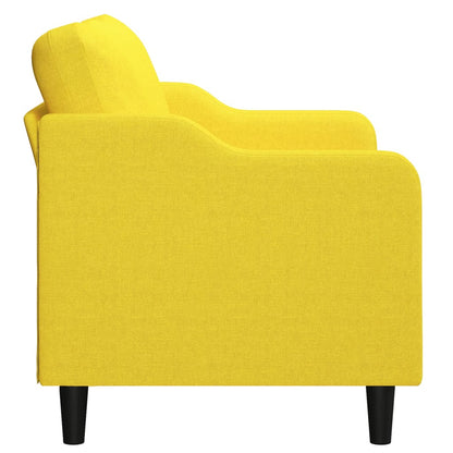 Sofá de 2 lugares 140 cm tecido amarelo-claro