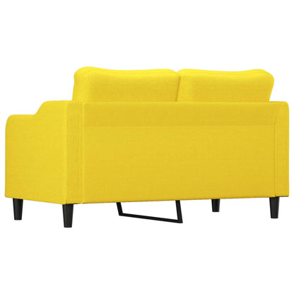 Sofá de 2 lugares 140 cm tecido amarelo-claro