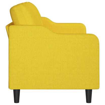 Sofá de 3 lugares 180 cm tecido amarelo-claro