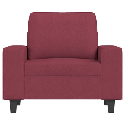 Poltrona tecido vermelho tinto