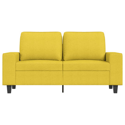 Sofá de 2 lugares 120 cm tecido amarelo-claro