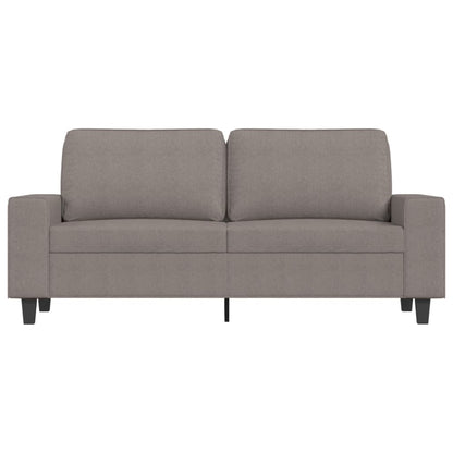 Sofá de 2 lugares tecido 140 cm cinzento-acastanhado