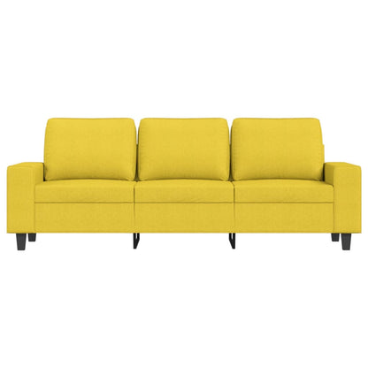 Sofá de 3 lugares 180 cm tecido amarelo-claro