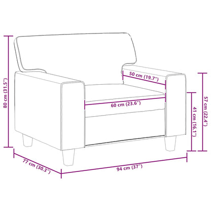 Poltrona couro artificial preto