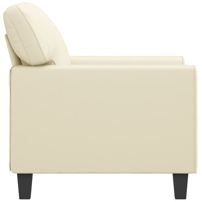 Poltrona couro artificial creme