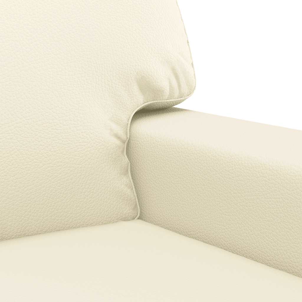 Poltrona couro artificial creme