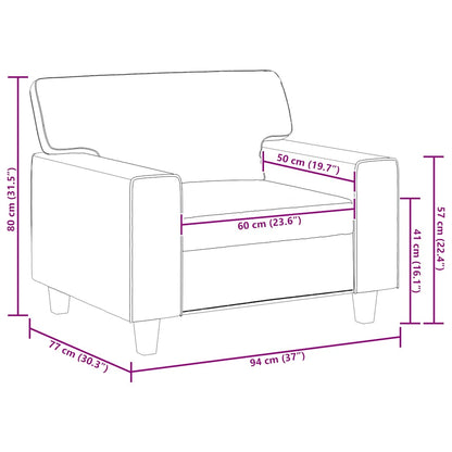 Poltrona couro artificial cinzento
