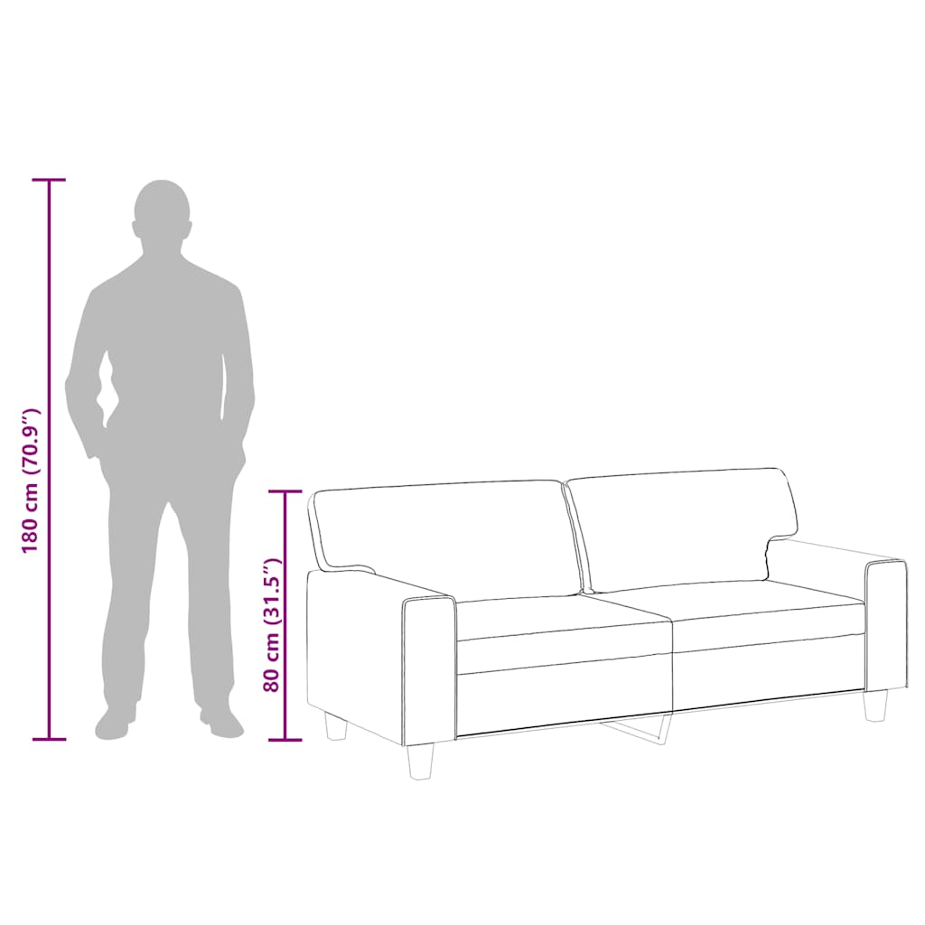 Sofá de 2 lugares 140 cm couro artificial preto