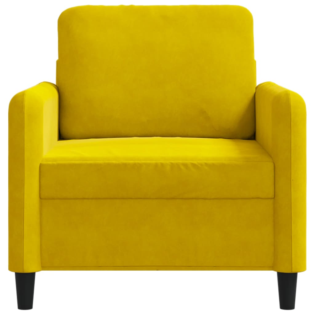 Poltrona veludo amarelo