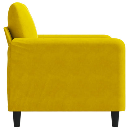 Poltrona veludo amarelo