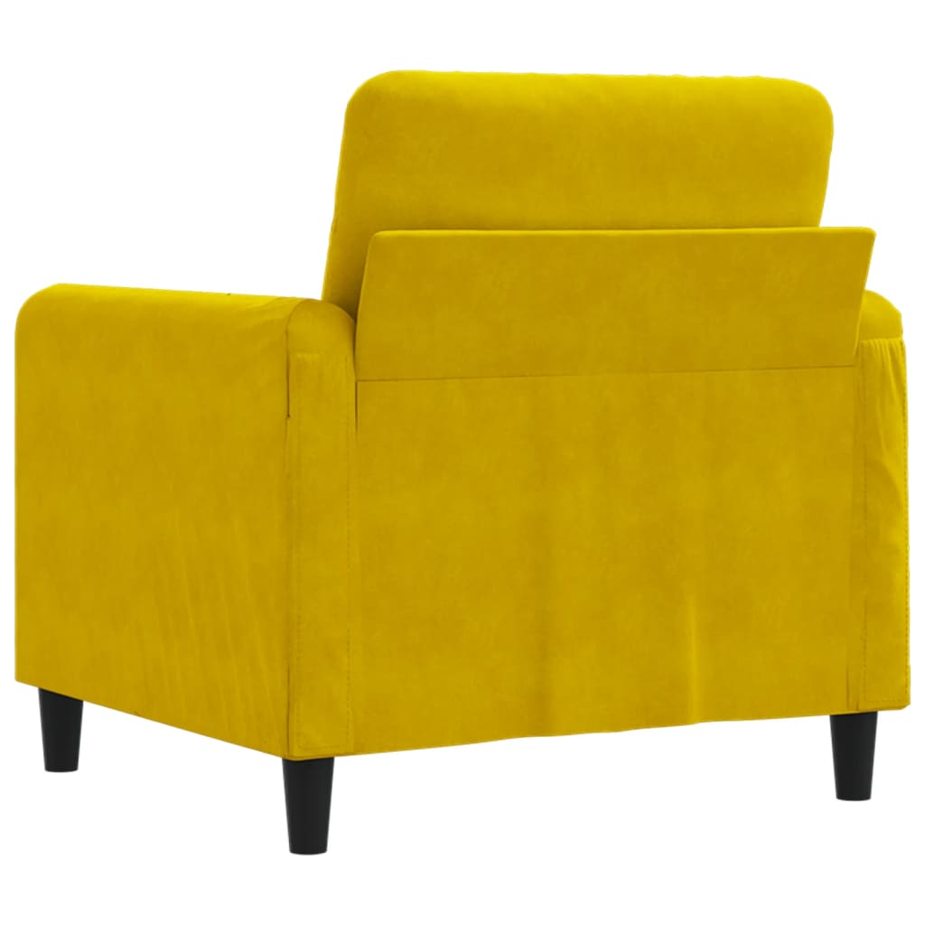 Poltrona veludo amarelo