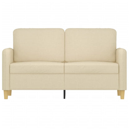 Sofá de 2 lugares tecido 120 cm cor creme