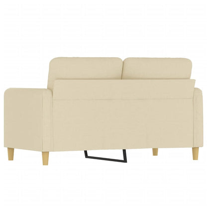 Sofá de 2 lugares tecido 120 cm cor creme