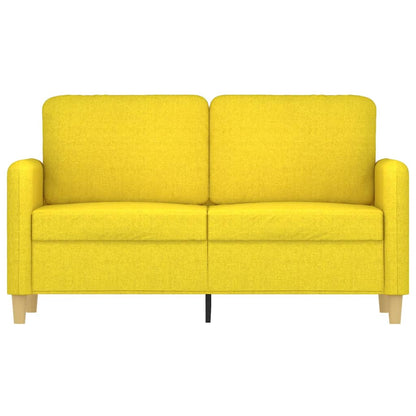 Sofá de 2 lugares 120 cm tecido amarelo-claro