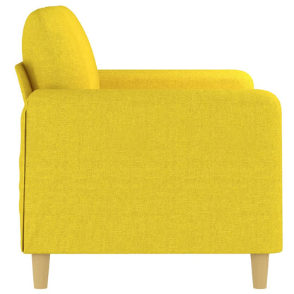Sofá de 2 lugares 120 cm tecido amarelo-claro