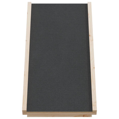 Rampa para cães 70x35 cm madeira de abeto maciça cinzento
