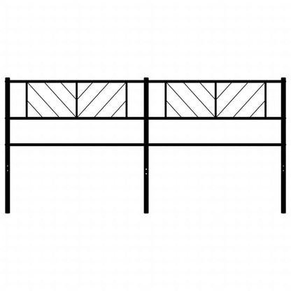 Cabeceira de cama 200 cm metal preto