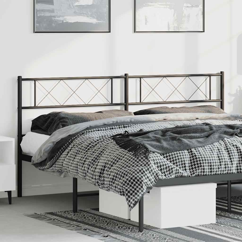 Cabeceira de cama 193 cm metal preto