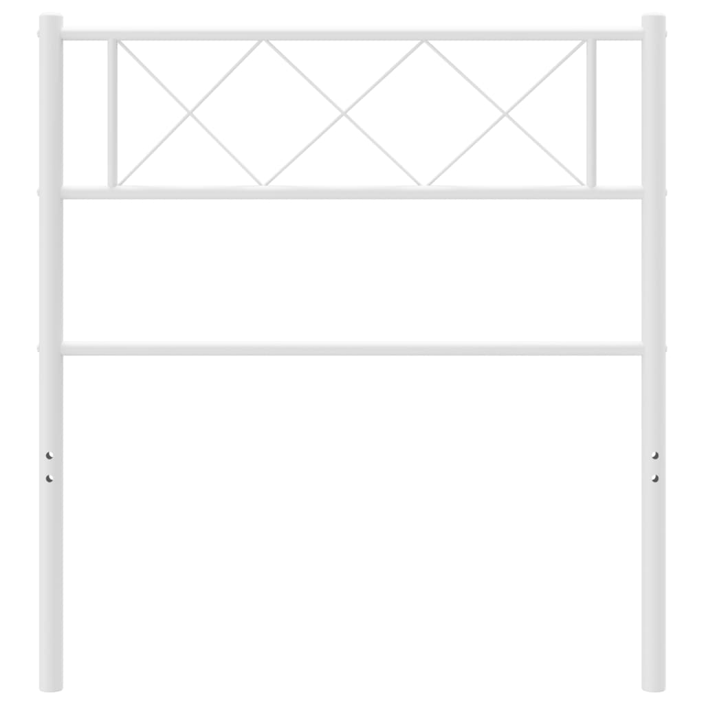 Cabeceira de cama 75 cm metal branco