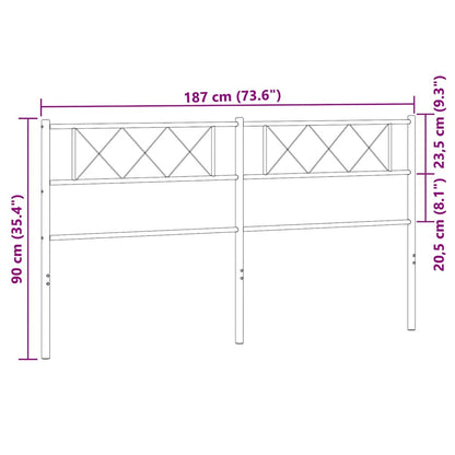 Cabeceira de cama 180 cm metal branco