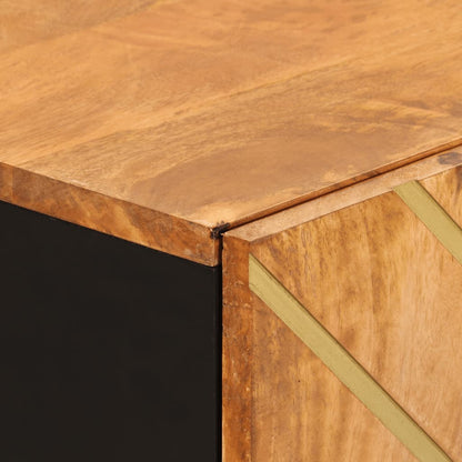 Móveis de apoio 3pcs 60x33,5x75 mangueira maciça castanho/preto