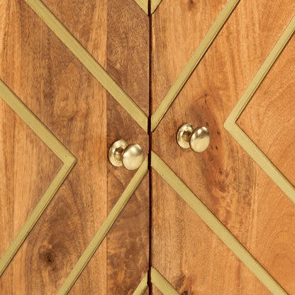 Móveis de apoio 3pcs 60x33,5x75 mangueira maciça castanho/preto