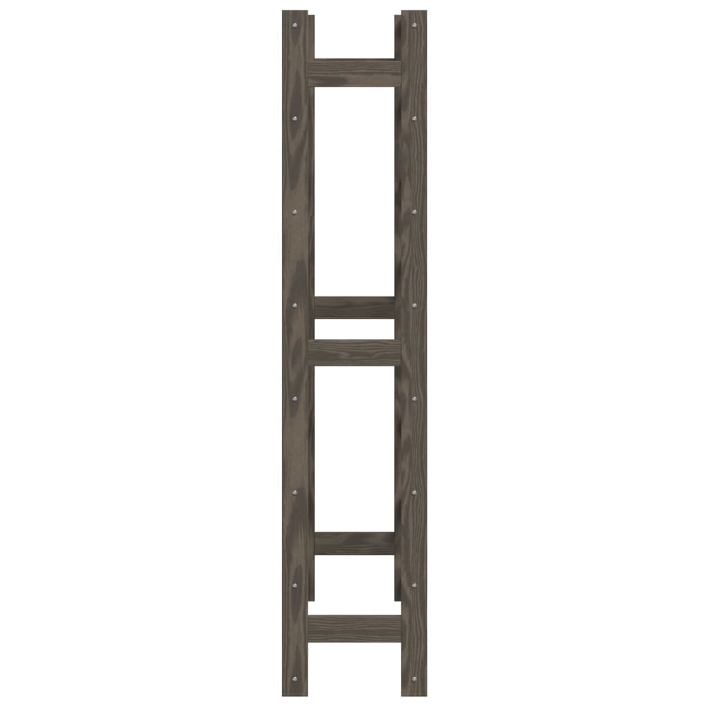 Garrafeira para 56 garrafas madeira de pinho maciça cinzento