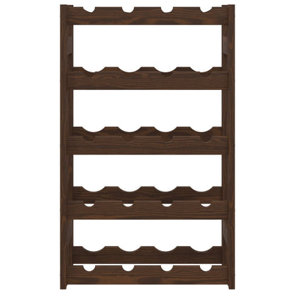 Garrafeira para 20 garrafas madeira de pinho maciça castanho