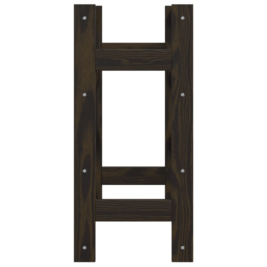 Garrafeira para 16 garrafas madeira de pinho maciça preto