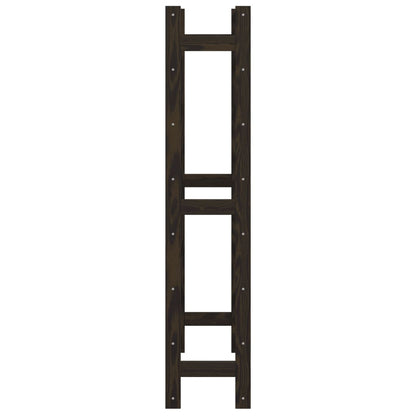 Garrafeira para 56 garrafas madeira de pinho maciça preto