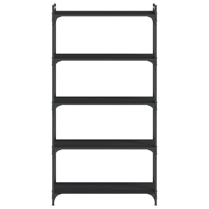 Estante c/ 5 prateleiras 80x30x154cm derivados de madeira preto