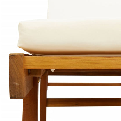 Espreguiçadeiras c/ almofadões 2 pcs 200x68x83 cm acácia maciça