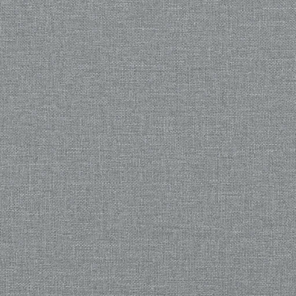 Banco com encosto 120x62x75,5 cm tecido cinza-claro