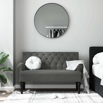Banco com encosto cinza escuro 120x62x75,5 cm tecido