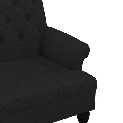 Banco com encosto preto 120x62x75,5 cm tecido