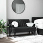 Banco com encosto preto 120x62x75,5 cm tecido