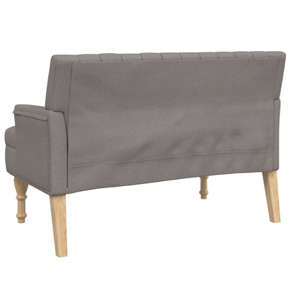 Banco c/ almofadões 113x64,5x75,5 cm tecido cinza-acastanhado