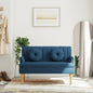 Banco c/ almofadões 113x64,5x75,5 cm tecido azul
