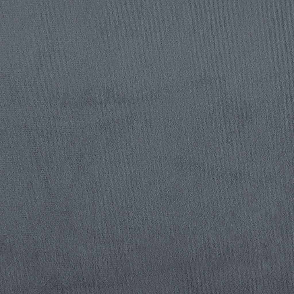 Banco com almofadas cinza escuro 120,5x65x75 cm veludo