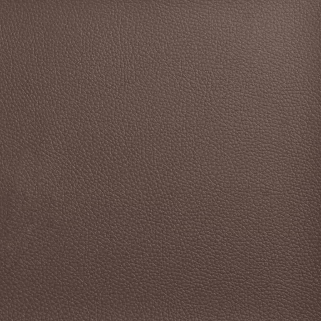 Banco com encosto 112x65,5x75 cm couro artificial castanho