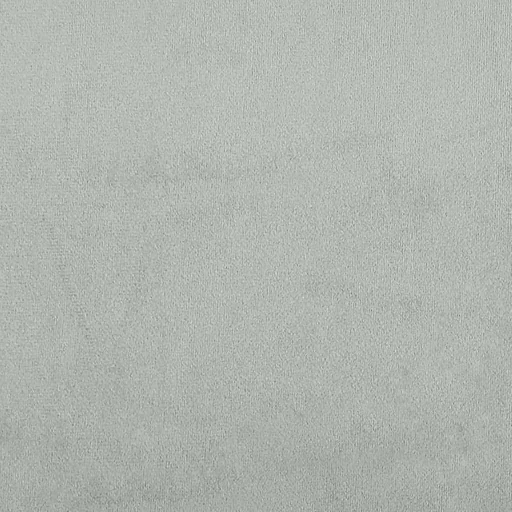 Banco com encosto cinza claro 119,5x64,5x75 cm veludo