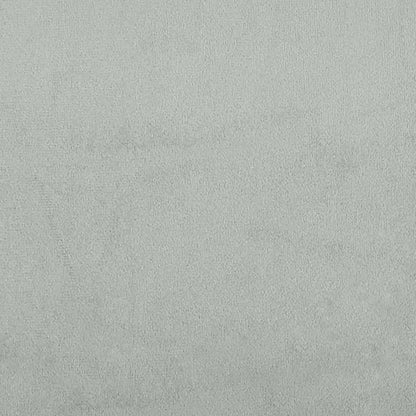 Banco com encosto cinza claro 119,5x64,5x75 cm veludo