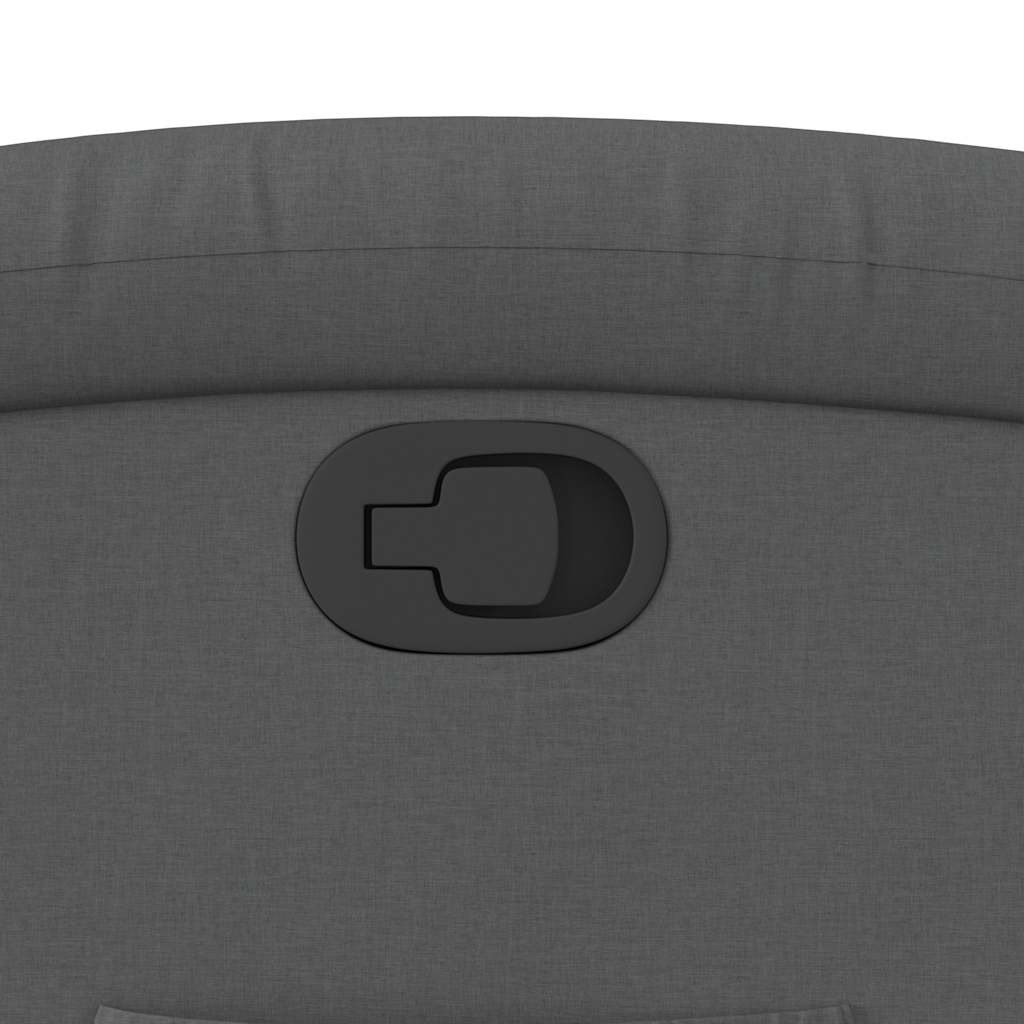 Poltrona reclinável tecido cinzento-escuro