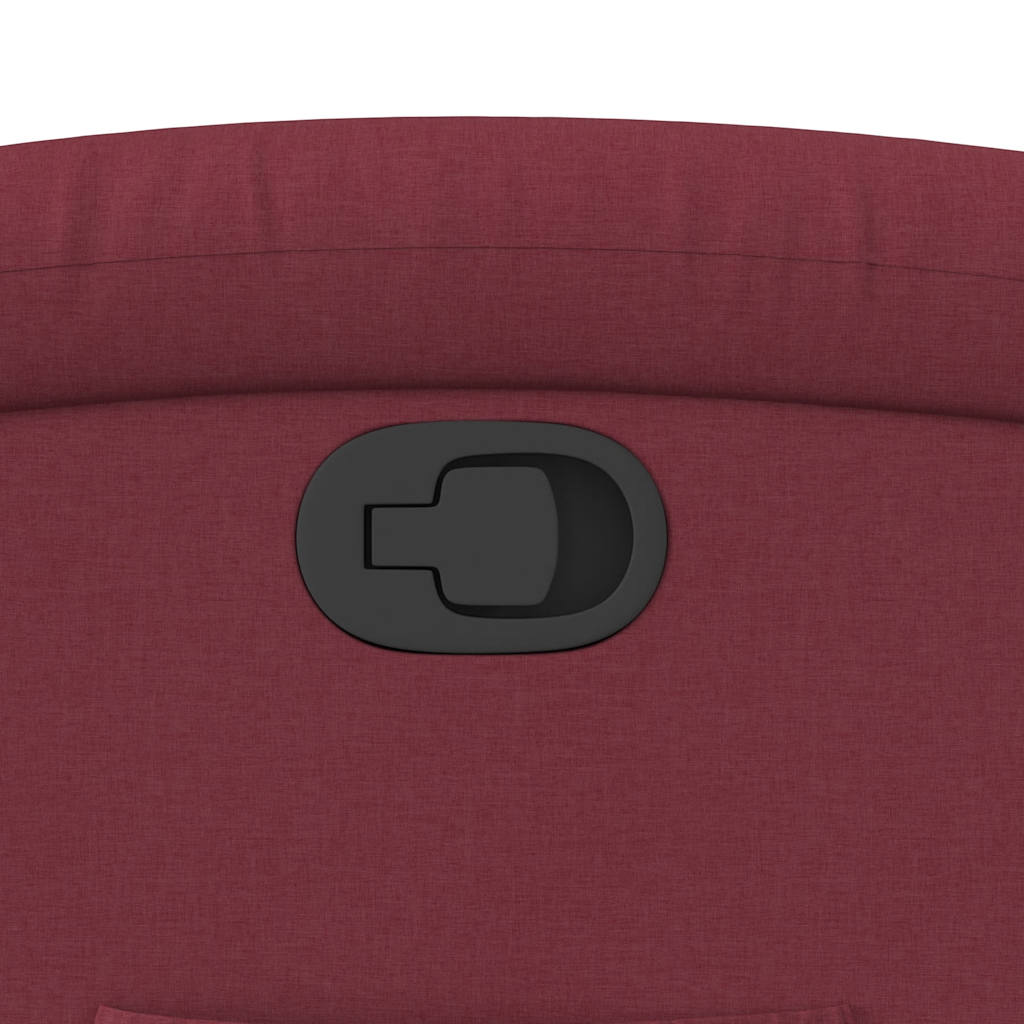 Poltrona reclinável tecido vermelho tinto