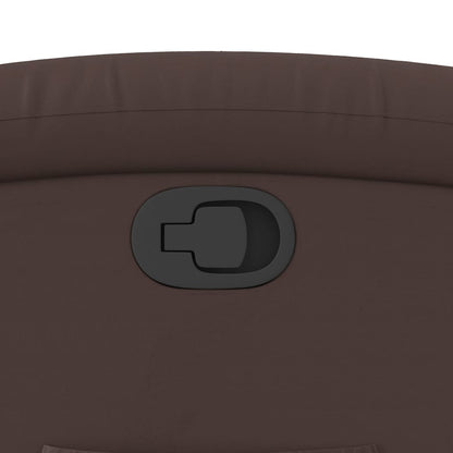 Poltrona reclinável couro artificial castanho