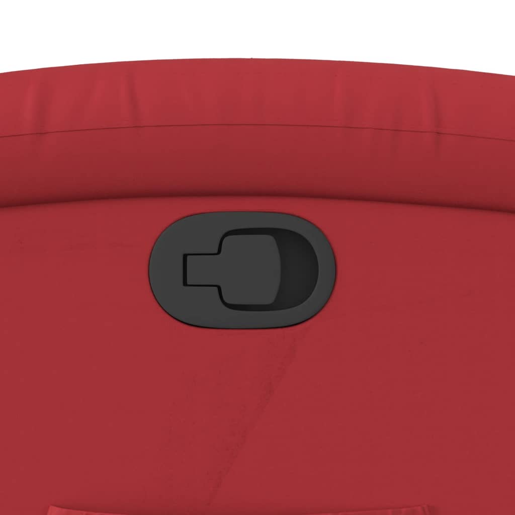 Poltrona reclinável couro artificial vermelho