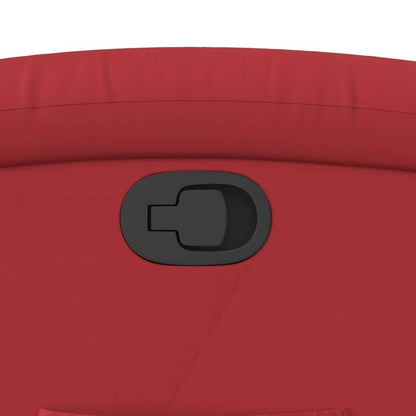 Poltrona reclinável couro artificial vermelho