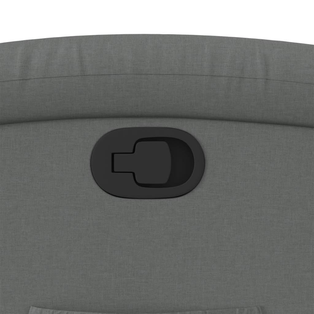 Poltrona reclinável em tecido cinza escuro