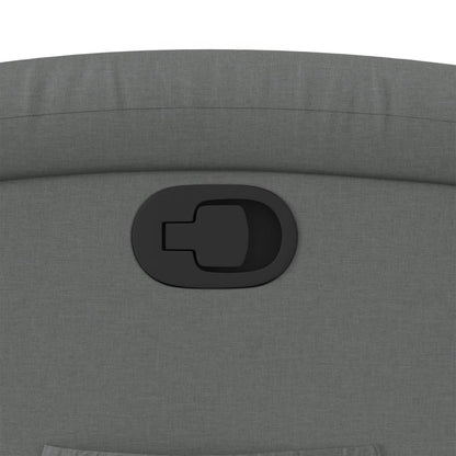 Poltrona reclinável em tecido cinza escuro