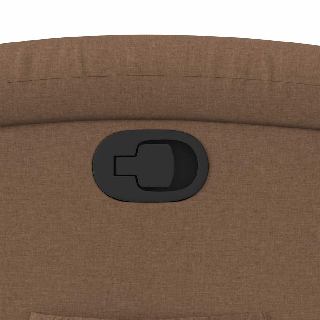 Cadeira reclinável tecido castanho